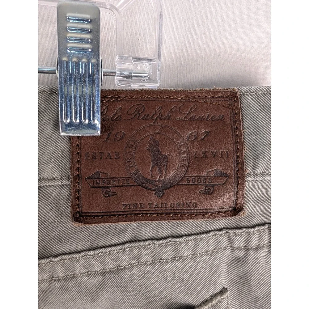 Polo Ralph Lauren Pants‎ Mens 38/32 Gray Straight Leg Cotton Stretch Twill